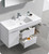 Fresca FCB8348WH-I Valencia 48" Glossy White Wall Hung Modern Bathroom Vanity