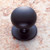 JVJ 34414 Matte Black Finish 1 1/4" Plymouth Door Knob With Back Plate