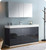 Fresca FCB8460GG-I Valencia 60" Dark Slate Gray Free Standing Modern Bathroom Vanity