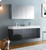 Fresca  FCB8360GG-D-I Valencia 60" Dark Slate Gray Wall Hung Double Sink Modern Bathroom Vanity