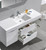 Fresca FCB8360WH-I Valencia 60" Glossy White Wall Hung Modern Bathroom Vanity