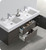 Fresca FCB8360GO-D-I Valencia 60" Gray Oak Wall Hung Double Sink Modern Bathroom Vanity