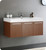 Fresca FCB8092TK-I Vista 48" Teak Wall Hung Modern Bathroom Cabinet w/ Integrated Sink