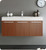 Fresca FCB8092TK-I Vista 48" Teak Wall Hung Modern Bathroom Cabinet w/ Integrated Sink