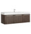 Fresca FCB8093GW-I Vista 60" Walnut Wall Hung Single Sink Modern Bathroom Cabinet w/ Integrated Sink