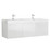 Fresca FCB8093WH-D-I Vista 60" White Wall Hung Double Sink Modern Bathroom Cabinet w/ Integrated Sink