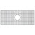 Vigo Gray Silicone Kitchen Sink Protective Bottom Grid For Single Basin 36 In. Sink