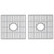 Vigo VGSG3618BL Gray Silicone Kitchen Sink Protective Bottom Grid For Double Basin 36 In. Sink