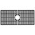 Vigo 32 1/2 In. x 14 9/16 In. Silicone Protective Kitchen Sink Grid For Single Basin In Matte Black