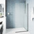 Vigo Zenith 34x74 Frameless Fixed Glass Shower Screen In Matte Black