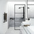 Vigo 34 in. W x 74 in. H Divide Fixed Frame Shower Screen