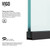 Vigo 34 in. W x 74 in. H Ventana Fixed Frame Shower Screen