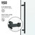 Vigo Luca 60 x 74 Frameless Sliding Shower Door With Rollerdisk Technology In Matte Black