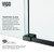 Vigo Luca 60 x 74 Frameless Sliding Shower Door With Rollerdisk Technology In Matte Black