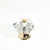 JVJ 24 K Gold Plated 30 mm (1 3/16") 6 Sided 31% Leaded Crystal Door Knob - 34224