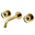 Vigo Cass Two-Handle Wall Mount Bathroom Faucet In Matte Brushed Gold