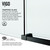 Vigo Elan E-Class 60 In. x 66 In. Frameless Sliding Bathtub Sliding Shower Door In Matte Black With Clear Glass