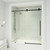 Vigo Elan E-Class 60 In. x 66 In. Frameless Sliding Bathtub Sliding Shower Door In Matte Black With Clear Glass