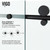 Vigo Elan E-Class 60 In. x 66 In. Frameless Sliding Bathtub Sliding Shower Door In Matte Black With Clear Glass