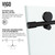 Vigo Elan E-Class 60 In. x 76 In. Frameless Sliding Shower Door In Matte Black With Clear Glass