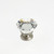 JVJ Satin Nickel 30 mm (1 3/16") Flat Top 31% Leaded Crystal Door Knob - 33946