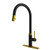 Vigo  VG02033MGMBK1 Bristol Pull-Down Kitchen Faucet With Deck Plate In Matte Brushed Gold And Matte Black