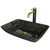 Vigo Rectangular Gray Onyx Glass Vessel Bathroom Sink And Lexington Cfiber© Faucet In Matte Brushed Gold And Matte Black - 17 7/8 inch