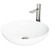 Vigo Lotus Matte Stone Vessel Bathroom Sink And Gotham Faucet In Brushed Nickel - 13 3/4 inch