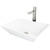 Vigo Vinca Matte Stone Vessel Bathroom Sink And Gotham Faucet In Brushed Nickel - 13 3/4 inch