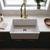 Vigo VGRA2718FLK1 Matte Stone 27 In. Single Bowl Flat Apron-Front Farmhouse Kitchen Sink With Strainer And Silicone Grid