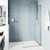 Vigo Meridian 34" x 74" Fixed Glass Shower Screen In Matte Brushed Gold