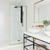 Vigo Meridian 34" x 74" Fixed Glass Shower Screen In Matte Brushed Gold