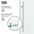 Vigo Elan E-Class 60 In. x 76 In. Frameless Sliding Shower Door In Stainless Steel With Clear Glass