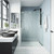 Vigo Elan E-Class 72 In. x 76 In. Frameless Sliding Shower Door In Stainless Steel With Clear Glass