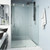 Vigo Elan E-Class 72 In. x 76 In. Frameless Sliding Shower Door In Stainless Steel With Clear Glass