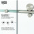 Vigo Elan E-Class 72 In. x 76 In. Frameless Sliding Shower Door In Stainless Steel With Clear Glass