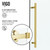 Vigo Luca 60 x 58 Adjustable Frameless Sliding Tub Door In Matte Brushed Gold