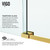 Vigo Luca 60 x 58 Adjustable Frameless Sliding Tub Door In Matte Brushed Gold