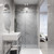 Vigo 56-60 in. W x 76 in. H Elan Hart Frameless Shower Door In Chrome