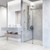 Vigo 56-60 in. W x 76 in. H Elan Hart Frameless Shower Door In Chrome