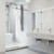 Vigo 56-60 in. W x 76 in. H Elan Hart Frameless Shower Door In Chrome