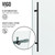Vigo Elan E-Class 64 In. x 76 In. Frameless Sliding Shower Door In Matte Black With Clear Glass