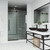 Vigo Elan E-Class 64 In. x 76 In. Frameless Sliding Shower Door In Matte Black With Clear Glass