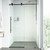 Vigo Elan E-Class 68 In. x 76 In Frameless Sliding Shower Door In Matte Black With Clear Glass