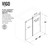 Vigo Elan E-Class 68 In. x 76 In Frameless Sliding Shower Door In Matte Black With Clear Glass