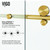 Vigo VG6021MGCL4876 Elan E-Class 48 In. X 76 In. Frameless Sliding Shower Door In Matte Brushed Gold With Clear Glass