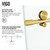 Vigo Elan E-Class 48 In. x 76 In. Frameless Sliding Shower Door In Matte Brushed Gold With Clear Glass