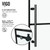 Vigo Grid Elan Adjustable Sliding Tub Door In Matte Black