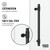 Vigo VG6022MBCL6076 Elan Hart Frameless Shower Door In Matte Black