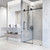 Vigo VG6022MBCL6076 Elan Hart Frameless Shower Door In Matte Black